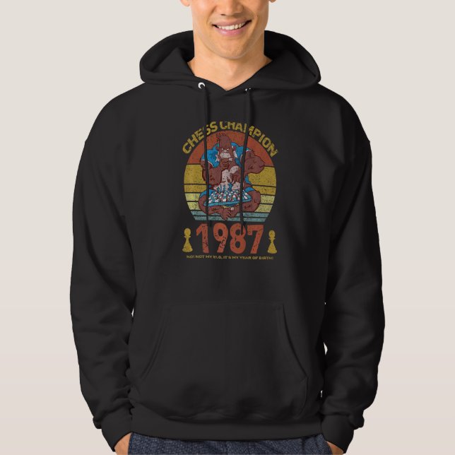 Chess Champion 1987, inte min Elo. Det är mitt år  Hoodie (Framsida)