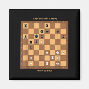 Chess Checkmate, spela bara upp schackcitattecken Magnet