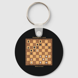 Chess Checkmate, spela bara upp schackcitattecken Nyckelring