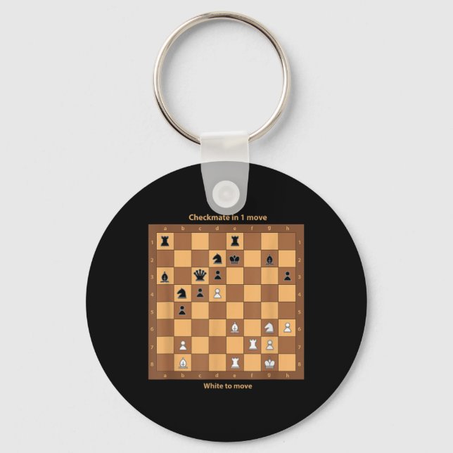 Chess Checkmate, spela bara upp schackcitattecken  Nyckelring (Framsida)