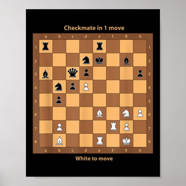 Chess Checkmate, spela bara upp schackcitattecken  Poster (Framsidan)