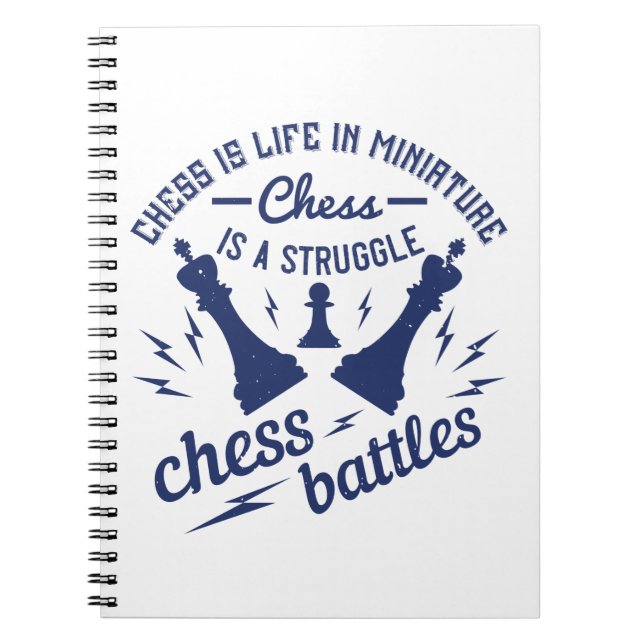 Chess - Chess är ett liv i miniatyr Anteckningsbok (Framsidan)