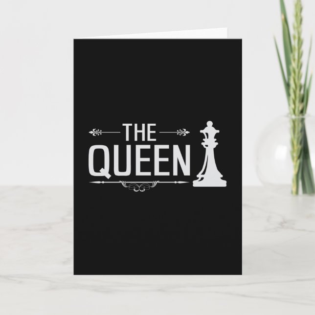 Chess Chess Board Checkmate Queen Board Game Gift Kort (Framsida)
