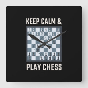 Chess Chess Board Chess Player Fyrkantig Klocka