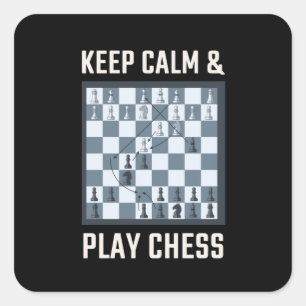 Chess Chess Board Chess Player Fyrkantigt Klistermärke
