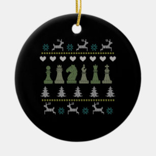 Chess - Chess Delar, god jul Julgransprydnad Keramik