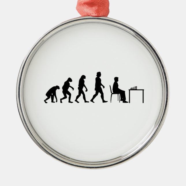 Chess - Chess Player Evolution Julgransprydnad Metall (Framsidan)