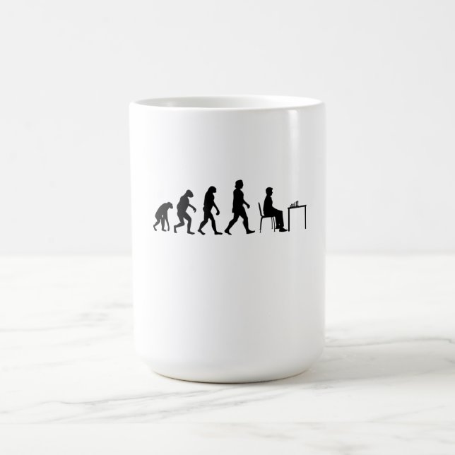Chess - Chess Player Evolution Kaffemugg (Center)