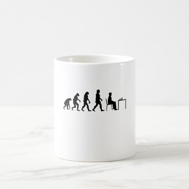 Chess - Chess Player Evolution Kaffemugg (Center)