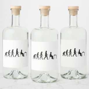 Chess - Chess Player Evolution Spritflaskor Etikett