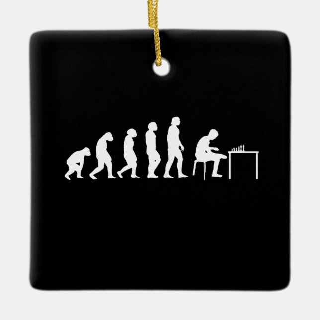 Chess Chess Player Julgransprydnad Keramik (Framsida)