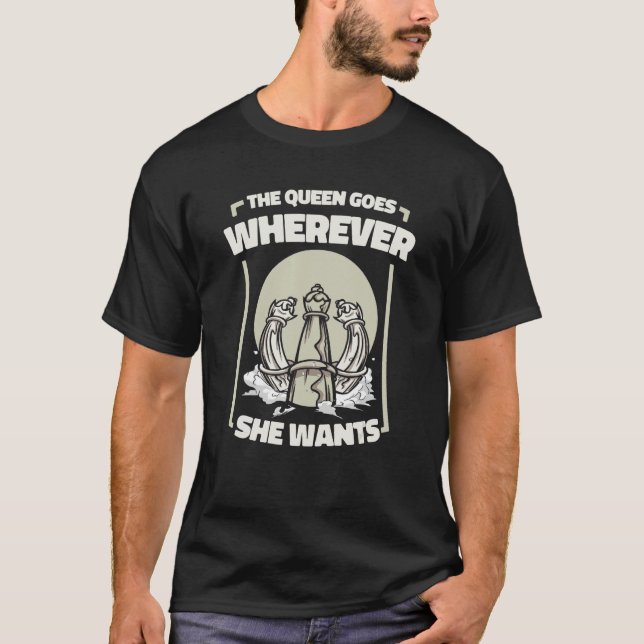 Chess Chess Player Queen T Shirt (Framsida)