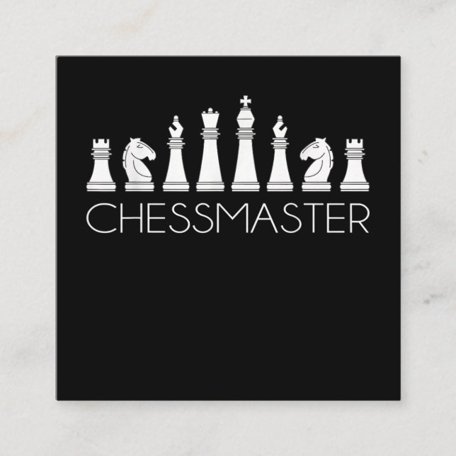 Chess - Chessmästare Fyrkantigt Visitkort (Framsida)