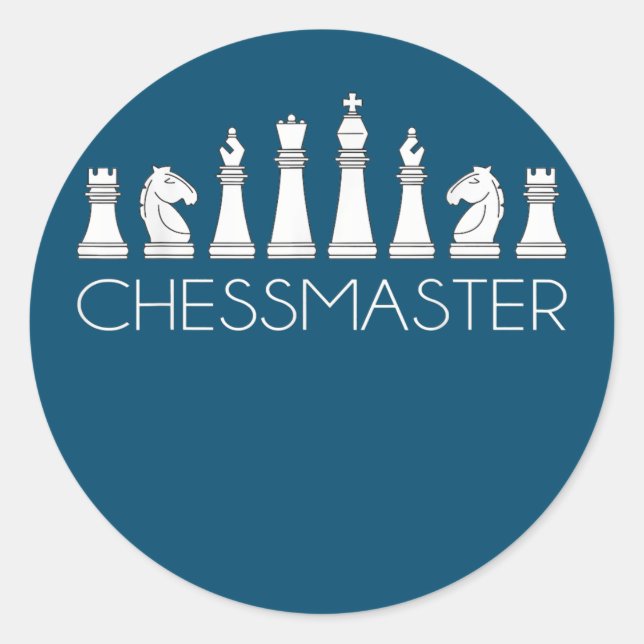Chess - Chessmaster Runt Klistermärke (Framsida)