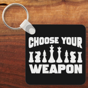 Chess Choose your weapon Chess Pieces Nyckelring