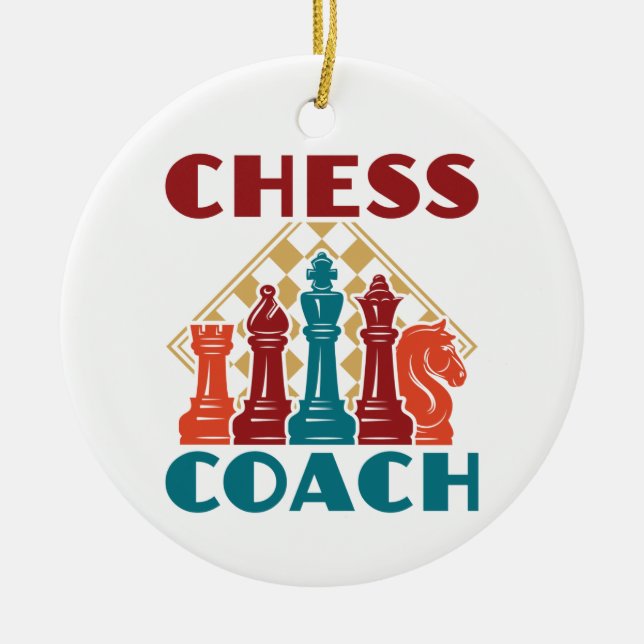 Chess Coach Julgransprydnad Keramik (Framsidan)