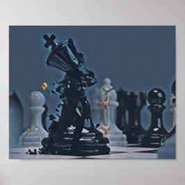 Chess - Coola Blue-fotografi Poster
