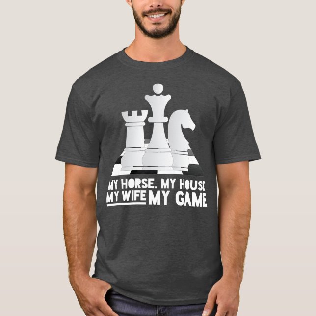 Chess Costume Kung Queen Bishop Chess Player T Shirt (Framsida)