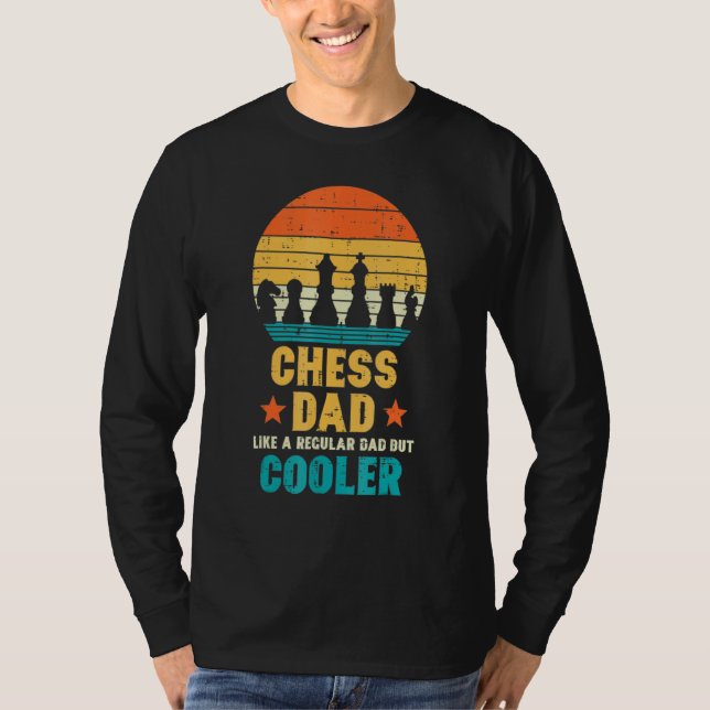 Chess Dad Regular But Cooler Retro Fathers Day T Shirt (Framsida)