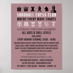 Chess Delar, Chess Klubb Advertising Poster