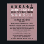 Chess Delar, Chess Klubb Reklamflygare Flygblad<br><div class="desc">Chess Delar,  Chess Klubb Advertising Flyers by the Affärskort Store.</div>