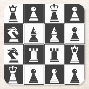 Chess Delar Papper Underlägg