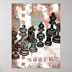 Chess Delar Poster väggkonst