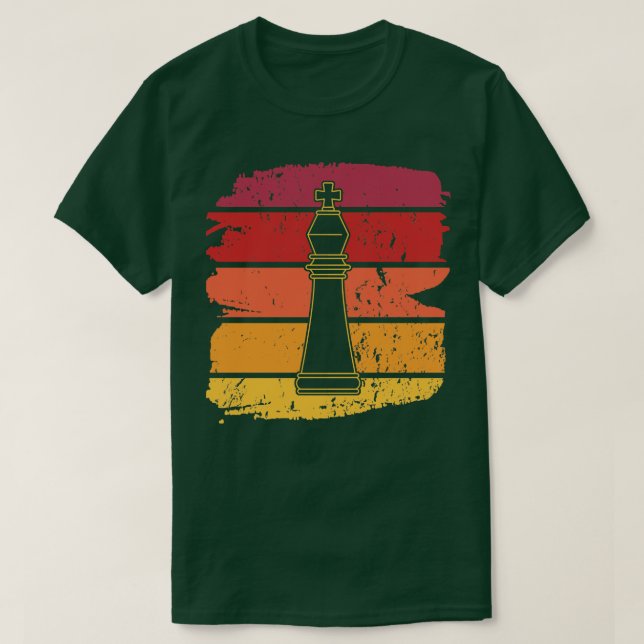 Chess Delar Retro 4 T Shirt (Design framsida)