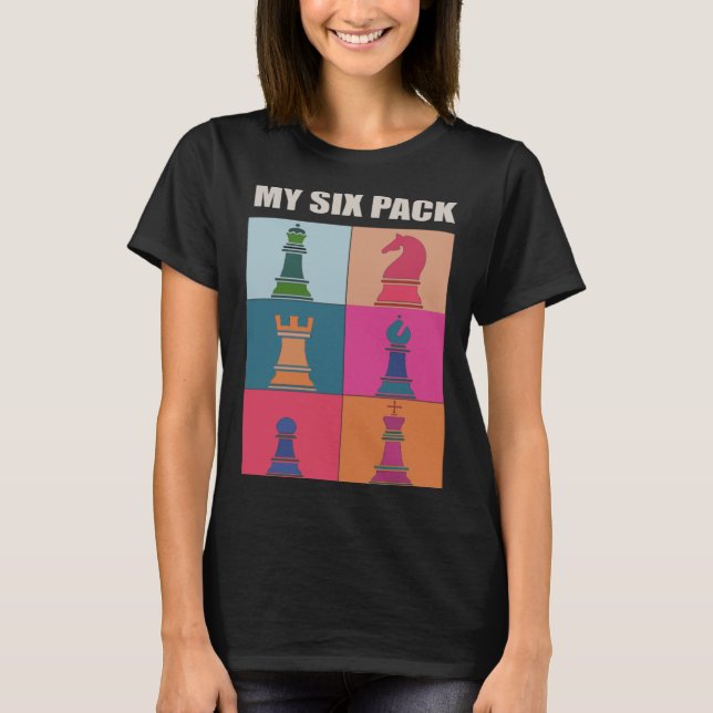 Chess Delar Retro POP Checka ut min SEX PACK Worko T Shirt (Framsida)