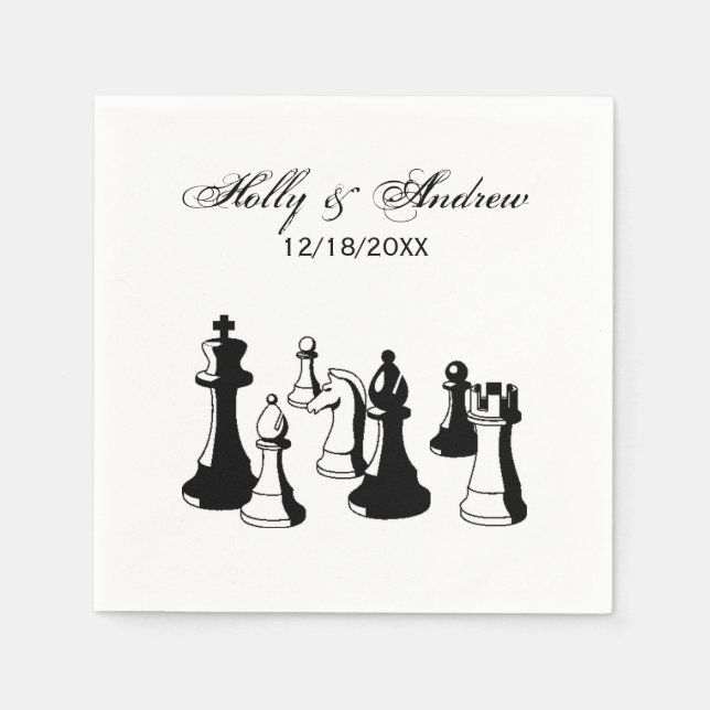 Chess Delar Vintage Art #2 Pappersservett (Framsidan)