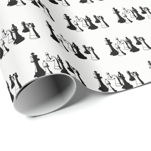 Chess Delar Vintage Art #2 Presentpapper (Rullad Hörn)