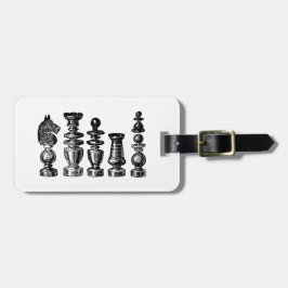 Chess Delar Vintage Art Bagagebricka