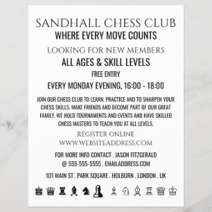 Chess Delarare, Chess Klubb Reklam Flyer