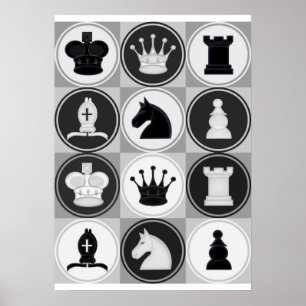 Chess Delarare Mönster Poster