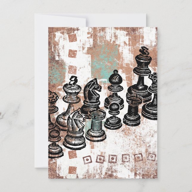 Chess Delart hälsningskort Kort (Framsida)