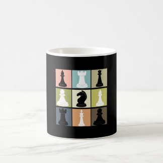 Chess Design med schackbräde för Chess Player Kaffemugg
