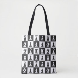 Chess Design Tote Bag Tygkasse