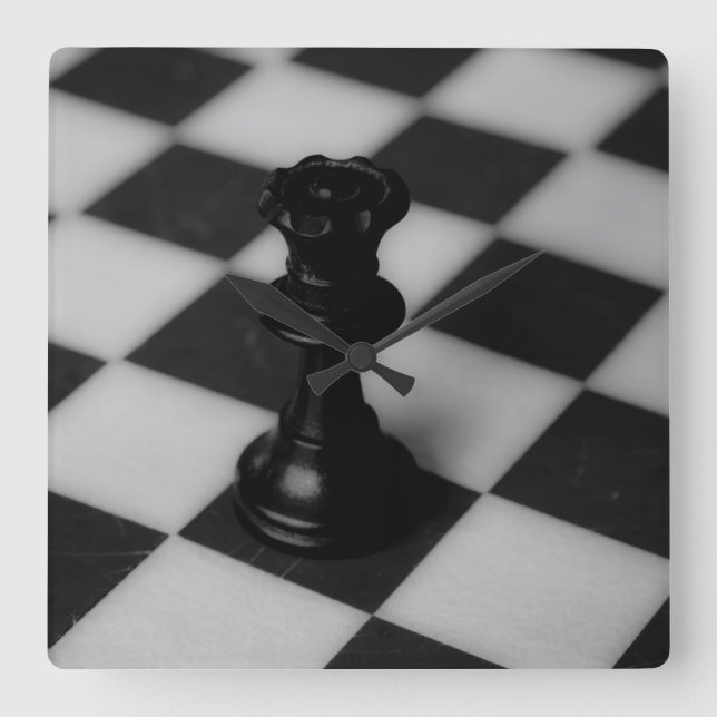 Chess drottning fyrkantig klocka (Framsida)