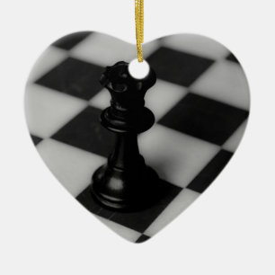 Chess drottning julgransprydnad keramik