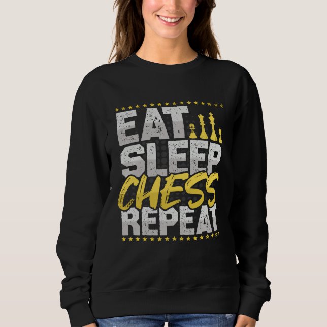 Chess Eat Sleep Repeat Chess Board Chess Hobby Che T Shirt (Framsida)