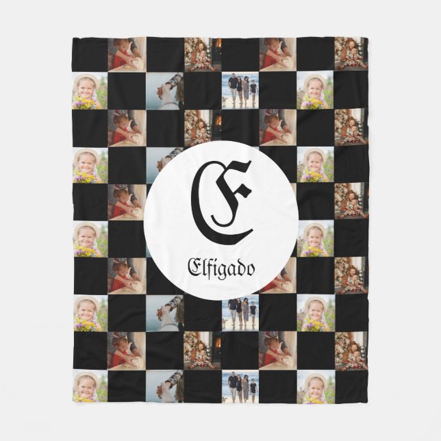 Chess Family Namn Photo Fleecefilt (Framsidan)