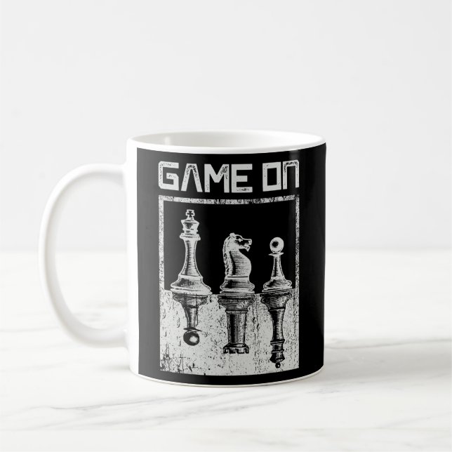 Chess Fantastisk Vintage Game på Grand Master Kaffemugg (Vänster)