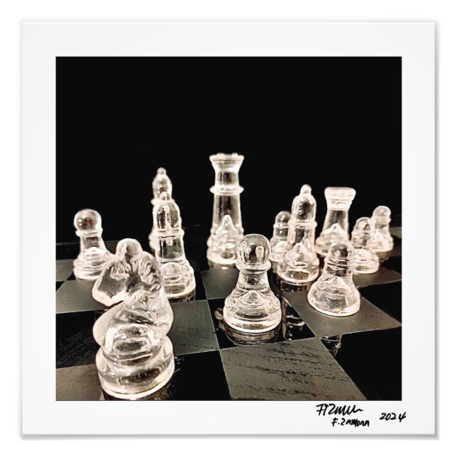 Chess Fight Fototryck (Framsidan)