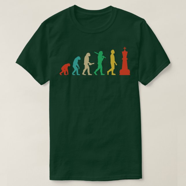 Chess Figurer Evolution Chess Player Kung Chess 1 T Shirt (Design framsida)