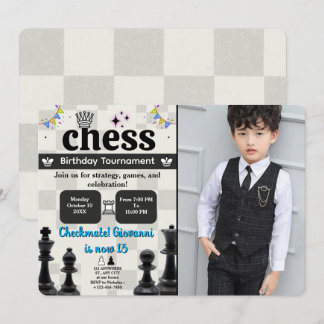 Chess Födelsedagsfest inbjudan med din bild