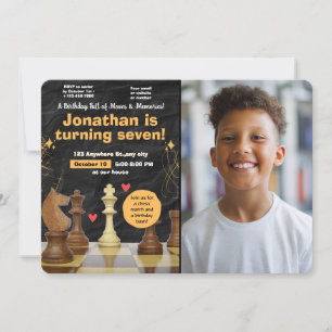 Chess Födelsedagsfest-spelinbjudan med bild Inbjudningar