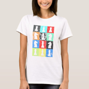 Chess för återställande av vintage t shirt