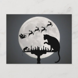 Chess Full Moon Cat i Mouse Jul Tack Vykort