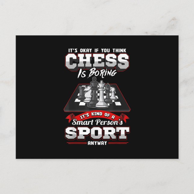 Chess Funny Citates Humor Ord Inbjudan Vykort (Framsida)