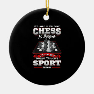 Chess Funny Citates Humor Ord Julgransprydnad Keramik